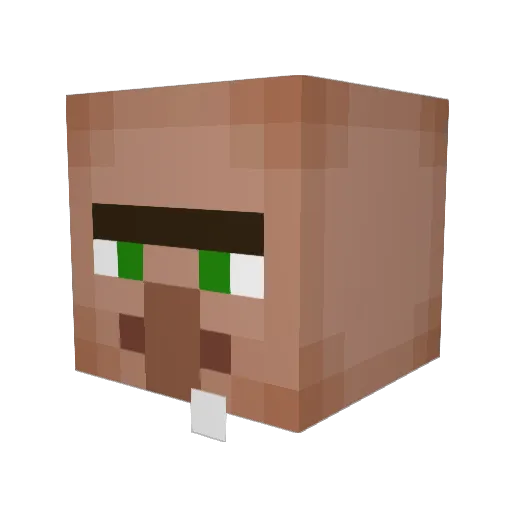 Goldtruhe Minecraft avatar head, 3D render
