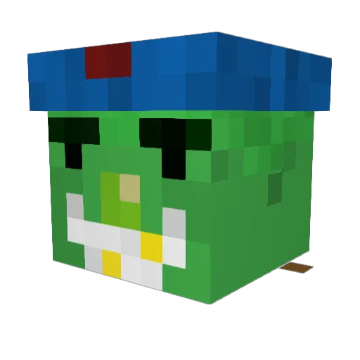 Golduh Minecraft avatar head, 3D render