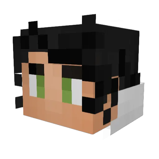 Goldwalk Minecraft avatar head, 3D render