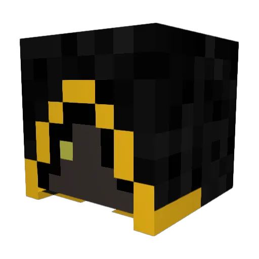 GoldyOmega Minecraft avatar head, 3D render
