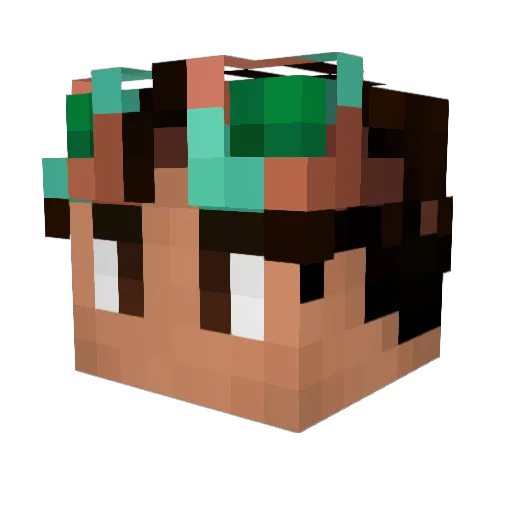 GoldyTop Minecraft avatar head, 3D render