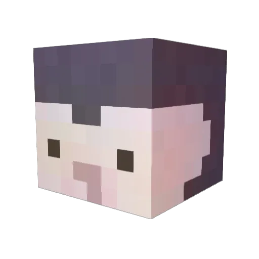 Goldzanzy Minecraft avatar head, 3D render