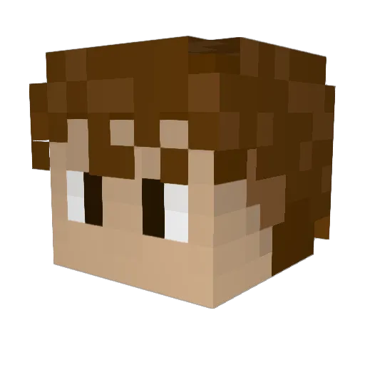 Golem2505 Minecraft avatar head, 3D render