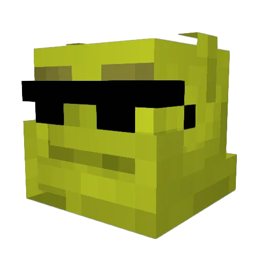 Golem_derechte Minecraft avatar head, 3D render