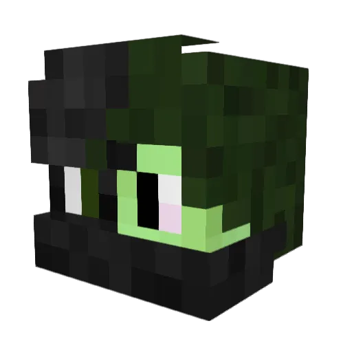Golem_noir Minecraft avatar head, 3D render