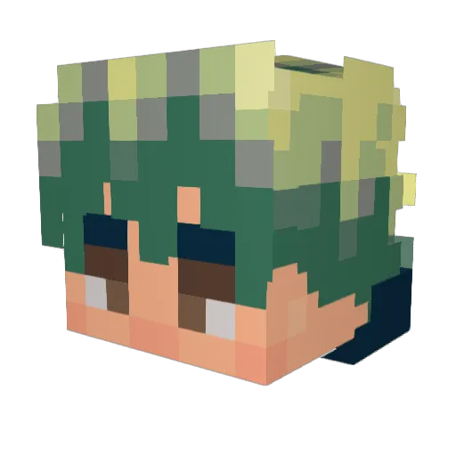 Golens Minecraft avatar head, 3D render