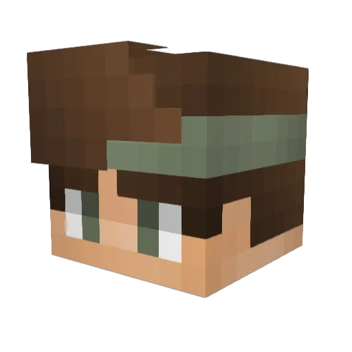 GolfVI Minecraft avatar head, 3D render