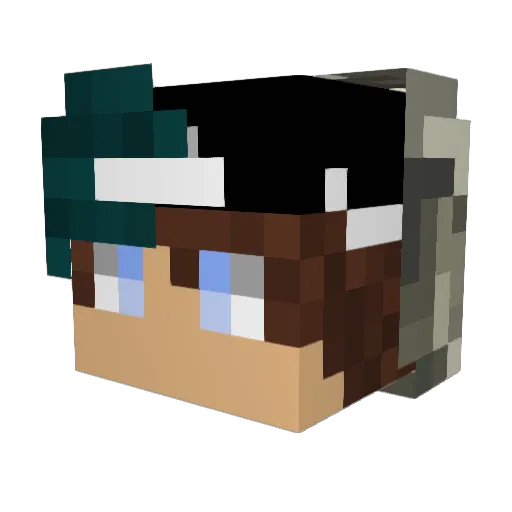 Golf_R_Line Minecraft avatar head, 3D render