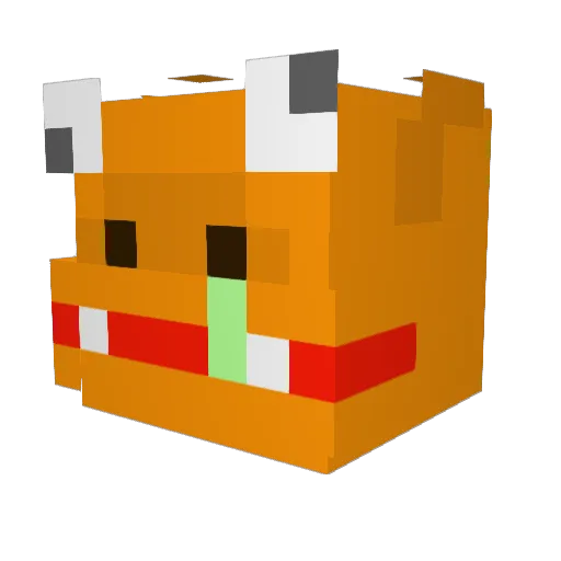 GolfcartFR Minecraft avatar head, 3D render