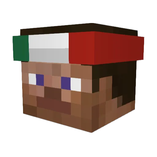 Golfeh Minecraft avatar head, 3D render