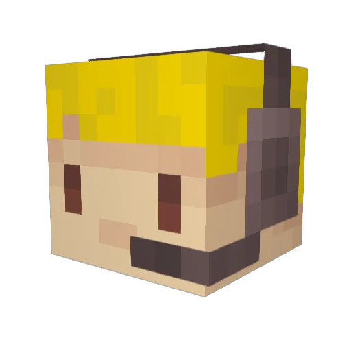 Golfmannen Minecraft avatar head, 3D render