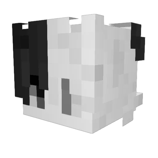 Golgin Minecraft avatar head, 3D render