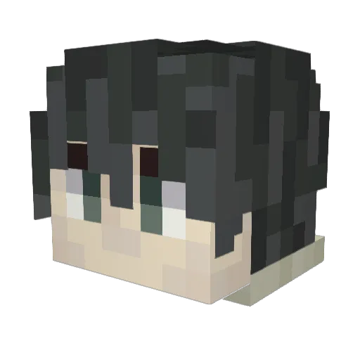 Golixxx Minecraft avatar head, 3D render