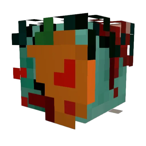 Gollarium Minecraft avatar head, 3D render