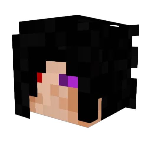 Gollby Minecraft avatar head, 3D render