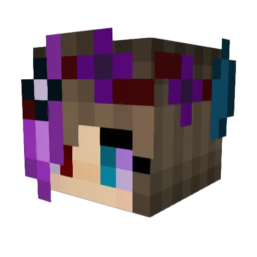 Golliex Minecraft avatar head, 3D render
