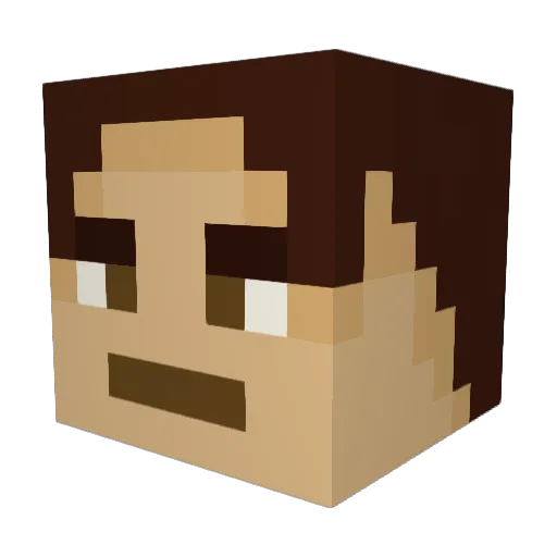 Gollond Minecraft avatar head, 3D render
