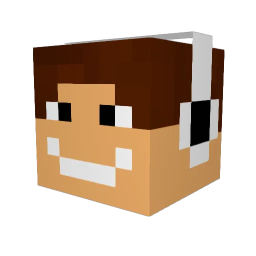 Gollum096 Minecraft avatar head, 3D render