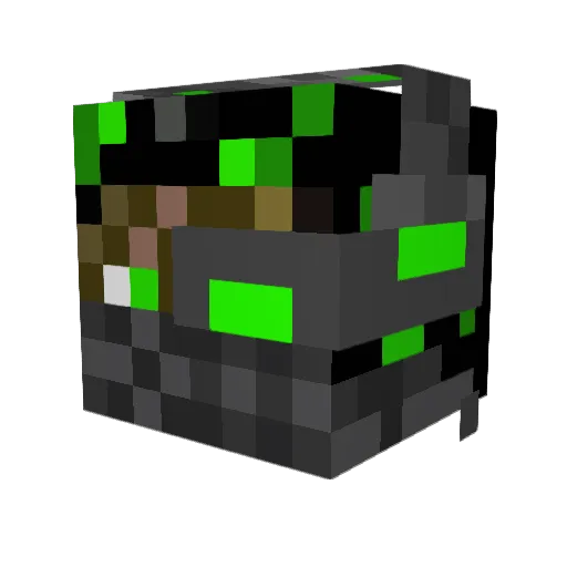 Gollum2_0 Minecraft avatar head, 3D render