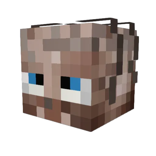 GollumTM Minecraft avatar head, 3D render