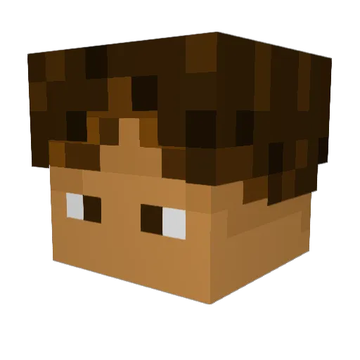 Gollum_24 Minecraft avatar head, 3D render