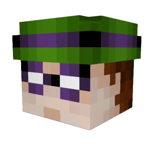 Golodupiku Minecraft avatar head, 3D render