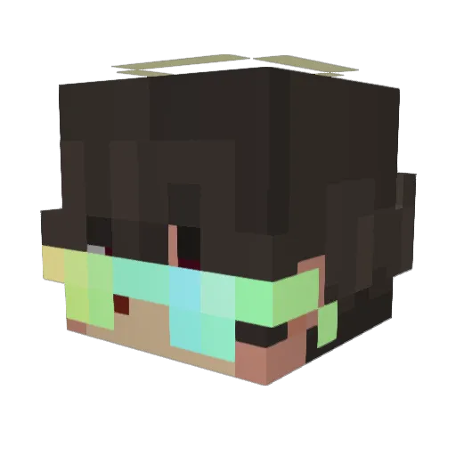 Golqn Minecraft avatar head, 3D render