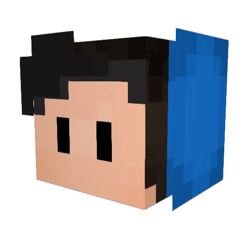 Goltiss Minecraft avatar head, 3D render