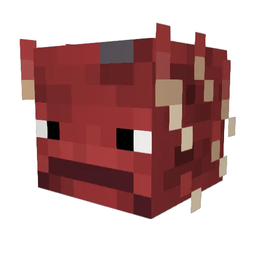 Golurk_ Minecraft avatar head, 3D render