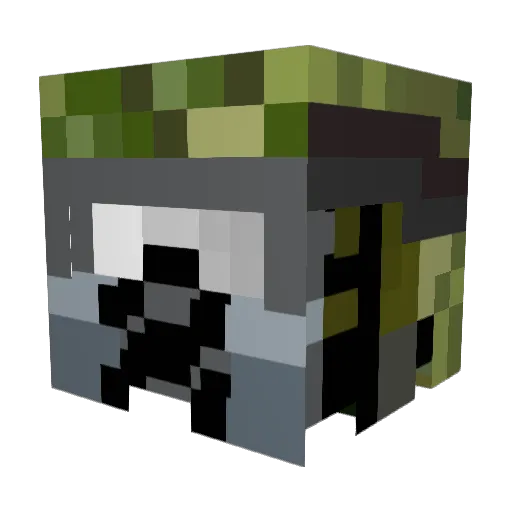 Gom3su Minecraft avatar head, 3D render