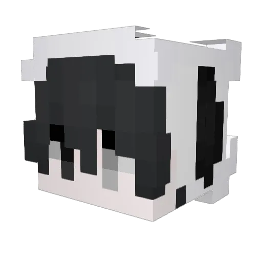 GomDang_ Minecraft avatar head, 3D render