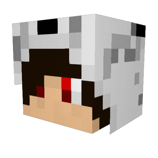 GomakiN Minecraft avatar head, 3D render