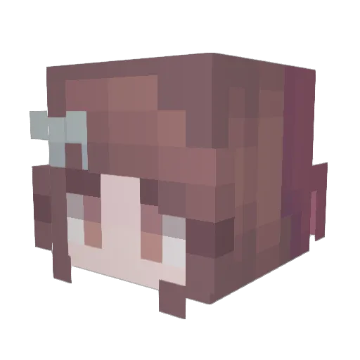 Gomba0 Minecraft avatar head, 3D render