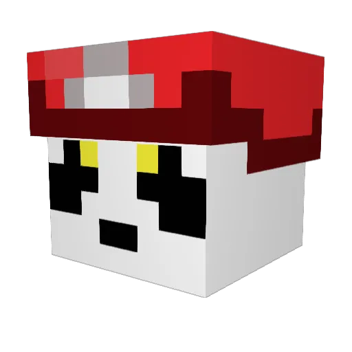 Gombay Minecraft avatar head, 3D render