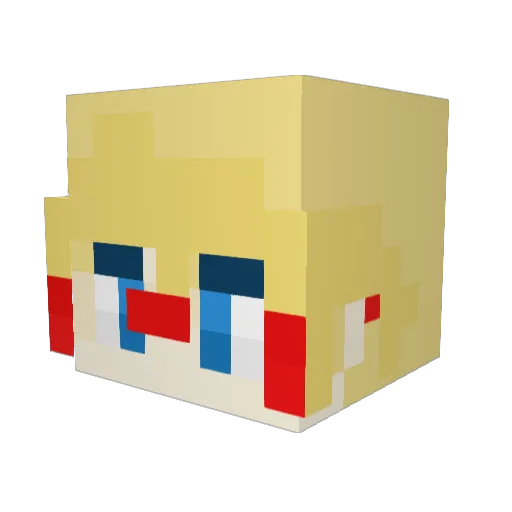 Gomees1 Minecraft avatar head, 3D render