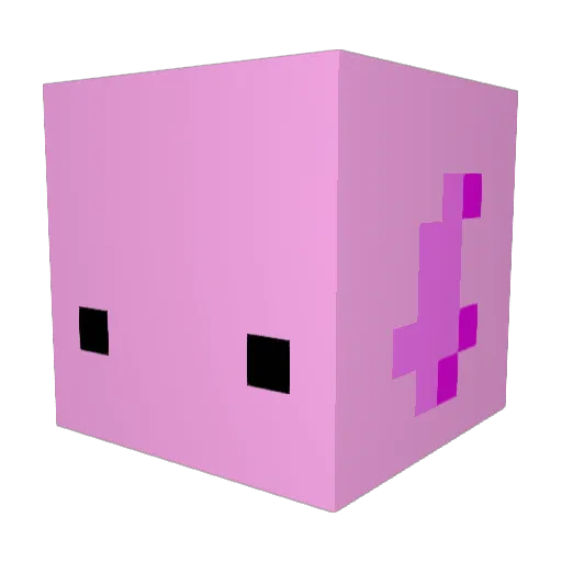 Gomelias Minecraft avatar head, 3D render