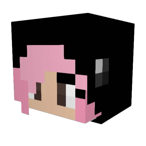 Gomer Minecraft avatar head, 3D render