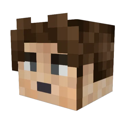 GomesPTP Minecraft avatar head, 3D render
