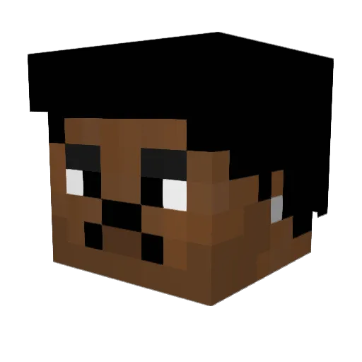 Gomezl Minecraft avatar head, 3D render