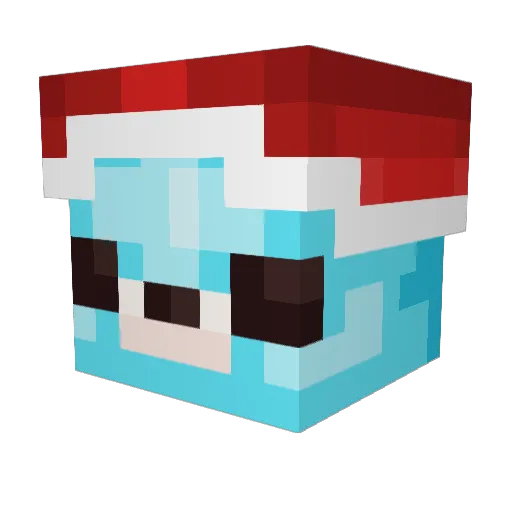 Gomi9 Minecraft avatar head, 3D render
