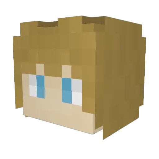 Gomi_depain Minecraft avatar head, 3D render