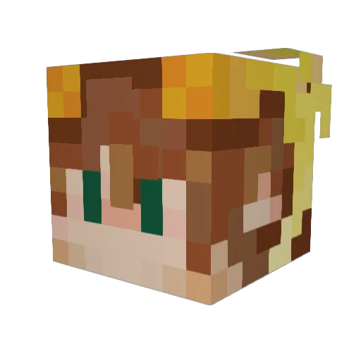 Gomik78 Minecraft avatar head, 3D render