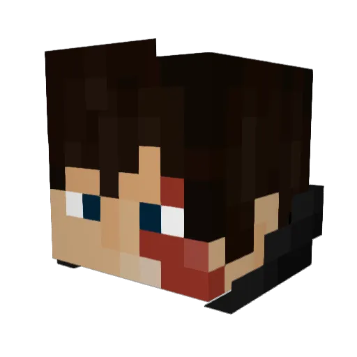 Gomman Minecraft avatar head, 3D render