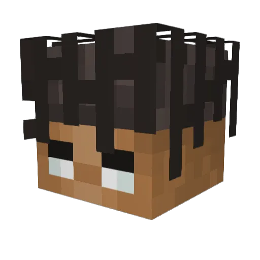 Gomme1 Minecraft avatar head, 3D render