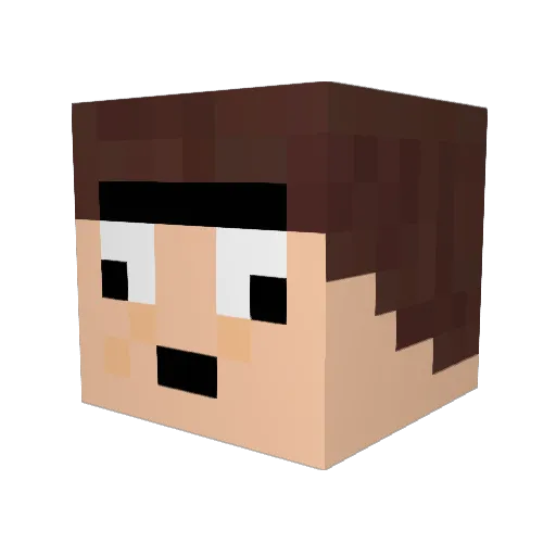 GommeCBD Minecraft avatar head, 3D render