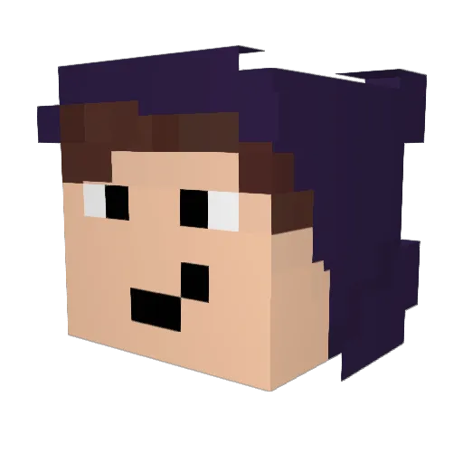 GommeDE Minecraft avatar head, 3D render