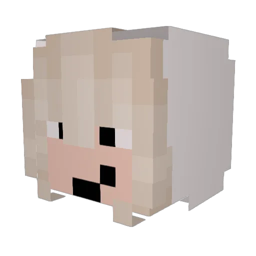 Gommunist Minecraft avatar head, 3D render