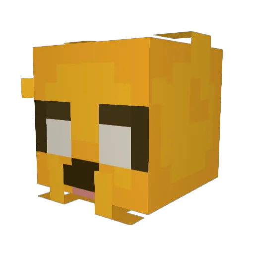 GomoNot Minecraft avatar head, 3D render