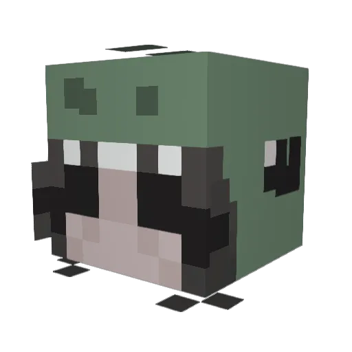 Gomokka Minecraft avatar head, 3D render