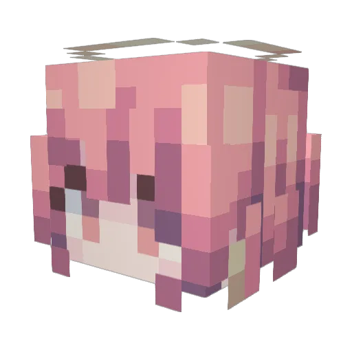 Gomorrra Minecraft avatar head, 3D render